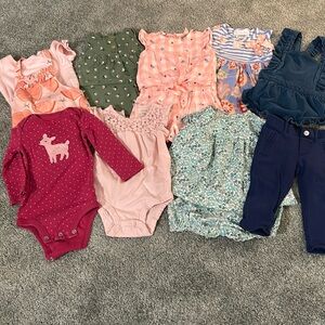 Bundle of 12 month baby girl outfits (10 items)